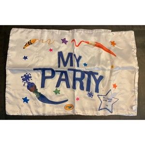 NEW - Crayola Autograph Party Pillow Case